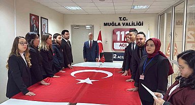 Muğla 112 Acil Çağrı Merkezi'nde yemin heyecanı