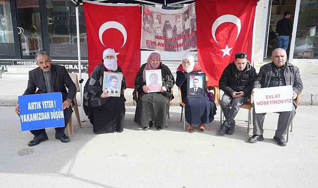 Muş'ta evlat nöbeti devam ediyor