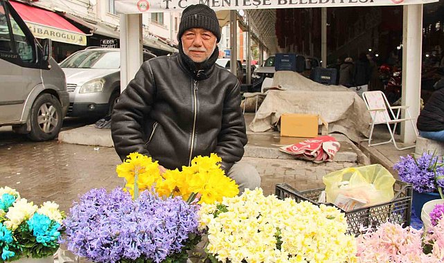 Nergisler Menteşe pazarına renk katıyor
