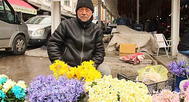 Nergisler Menteşe pazarına renk katıyor