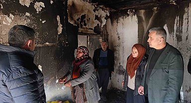 Niğde'de yangın çıkan evde inceleme yapıldı