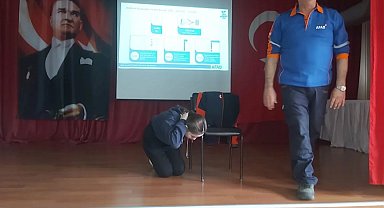 Öğrencilere afet bilinci aşılandı, tahliye tatbikatı yapıldı