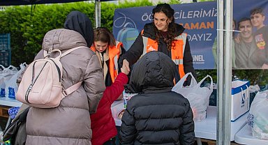 Öğrencilere ikinci dönemin ilk beslenme çantaları ulaştırıldı