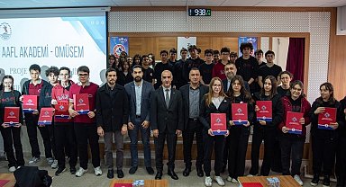 OMÜSEM'den lise öğrencilerine proje eğitimi: 120 öğrenci sertifika aldı