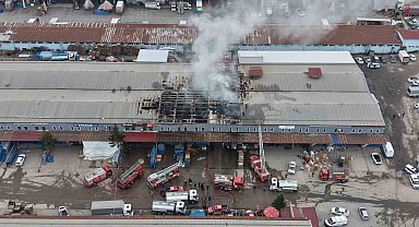 Ordu'da market deposunda yangın