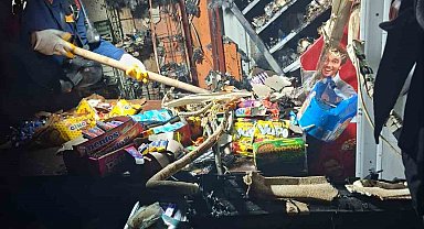 Osmaniye'de markette çıkan yangın söndürüldü