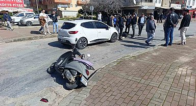Otomobil ile motosiklet çarpıştı: 1 yaralı