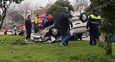 Otomobil takla attı: 1 yaralı