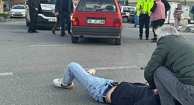 Otomobille çarpışan motosikletin sürücüsü yaralandı