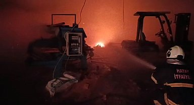 Payas'ta marangoz atölyesinde yangın