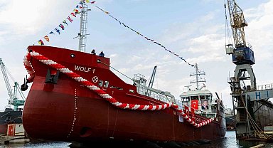 Petrol Ofisi Grubu ve Hicri Ercili Grup iş birliğinde inşa edilen ilk tanker "Wolf 1" suya indirildi