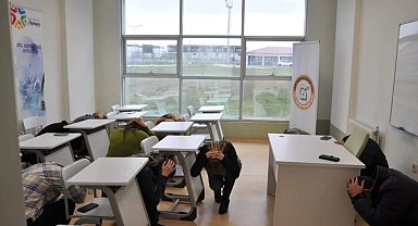 Pınarhisar'da yangın ve deprem tatbikatı gerçekleştirildi