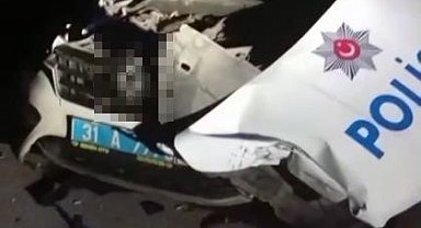 Polis aracına çarparak 2 polisin yaralanmasına neden olan sürücü 1.98 promil alkollü çıktı