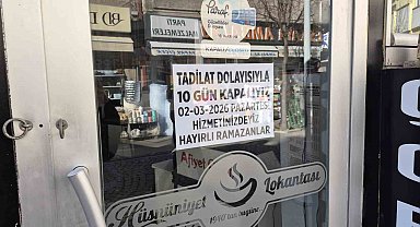 Ramazan ayını fırsat bilen esnaf tadilata başladı