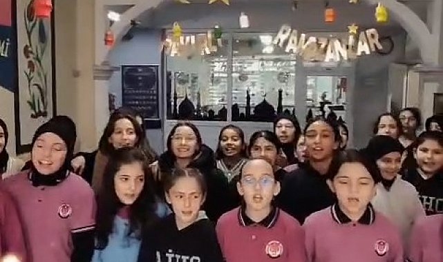 Rize'de okullarda öğrencilerin Ramazan coşkusu