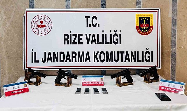 Rize'de ruhsatsız silah operasyonu: 1 gözlatı