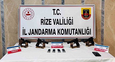 Rize'de ruhsatsız silah operasyonu: 1 gözlatı