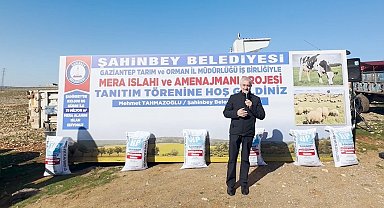 Şahinbey Belediyesi 75 milyon metrekarelik mera alanını gübreledi