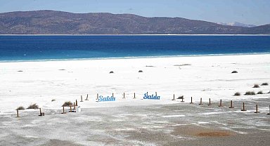 Salda Gölü'nde su seviyesi yükseldi