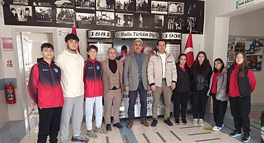 Şampiyon sporculardan anlamlı ziyaret