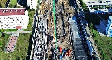 Samsun'da 2 bin kişilik öğrenci yurdunun inşaatı devam ediyor