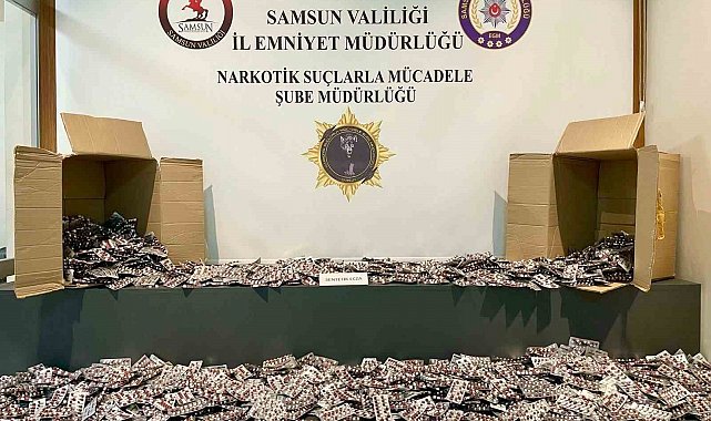 Samsun'da 80 bin uyuşturucu hap ele geçirildi