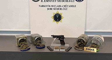 Samsun'da bir kişi uyuşturucu ve silahla yakalandı