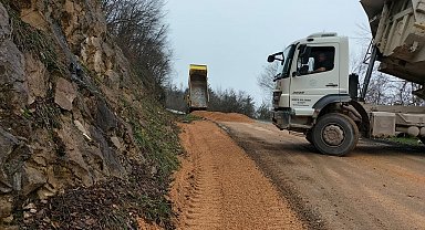 Sarıkaya köyünde altyapı çalışmaları sürüyor