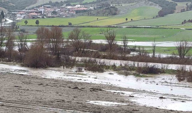 Selendi'de çay ve dereler taştı
