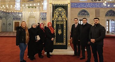 Selimiye Camii'nin minber örtüsü yenilendi