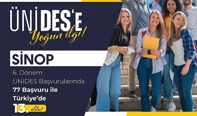 Sinop, ÜNİDES'te Türkiye 13.'sü