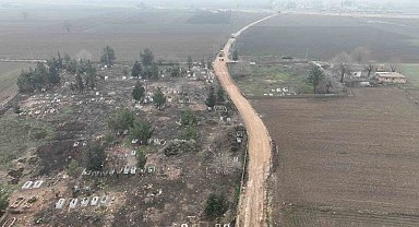 Suruç'ta mezarlık yolunda çalışmalar başladı