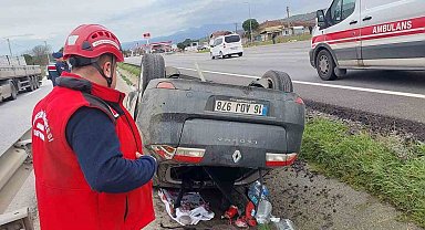Susurluk'ta tek taraflı trafik kazası: 1 yaralı
