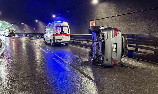 Trabzon Çömlekçi Tüneli'nde kaza: 2 yaralı
