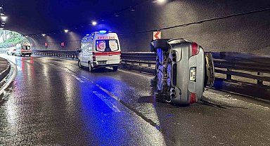 Trabzon Çömlekçi Tüneli'nde kaza: 2 yaralı
