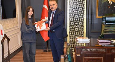 TÜBİTAK bölge şampiyonlarından Kaymakam Odabaş'a ziyaret