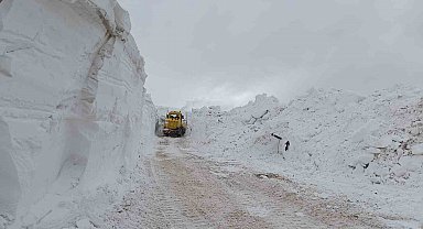Türkiye-İran sınır hattında karla mücadele çalışması