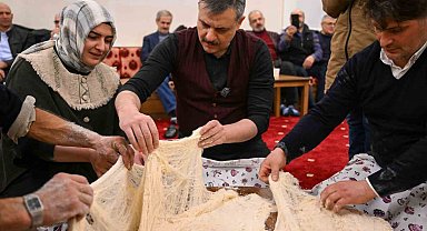 Vali Mustafa Çiftçi, Yazıpınar köyünde tel helvası geleneğine katıldı