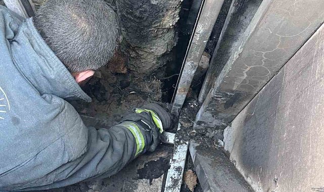 Van'da çatı yangını