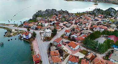 Yağış manzarası şaşırttı, Pınarbaşı deniz oldu