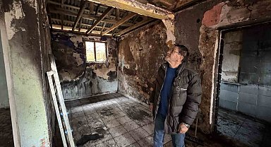 Yangın mağduru engelli vatandaş yardım bekliyor; "İğneden ipliğe her şeyim yandı"