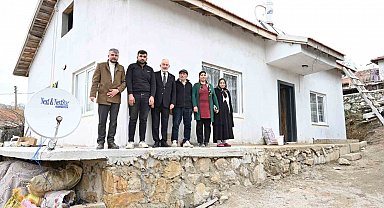 Yangında evi yanan aileye Başkan'dan yeni yuva
