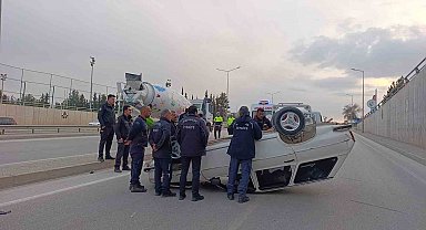 Adıyaman'da otomobil takla attı: 3 yaralı