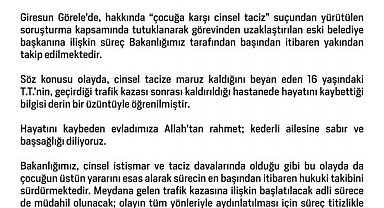 Aile ve Sosyal Hizmetler Bakanlığı: "Çocuklara yönelik istismar ve ihmal karşısında sıfır toleransla hareket etmeye devam edeceğimizi vurguluyoruz"