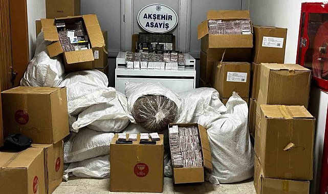 Akşehir'de kaçak tütün operasyonu