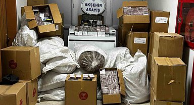 Akşehir'de kaçak tütün operasyonu