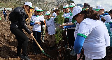 Akyaka'da yanan alan fidanlarla yeşeriyor