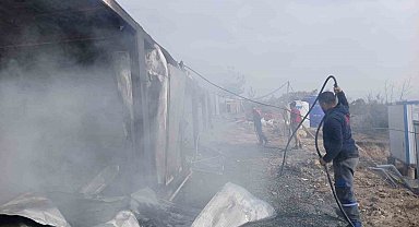 Alacağını alamayan imalatçı konteyneri ateşe verdi
