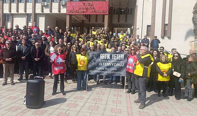 Aliağa'da eğitimcilerden şiddete karşı ortak tepki