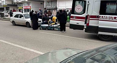 Ankara'da otomobilin çarptığı yaya yaralandı